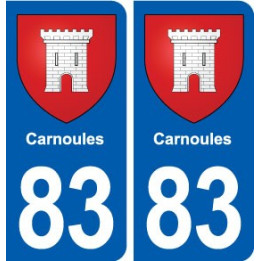 83 Carnoules blason autocollant plaque stickers ville