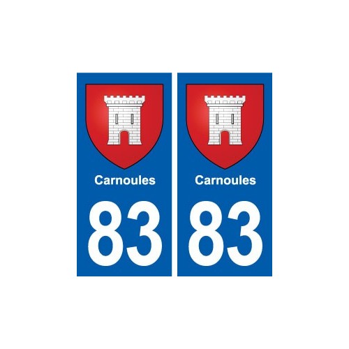 83 Carnoules blason autocollant plaque stickers ville