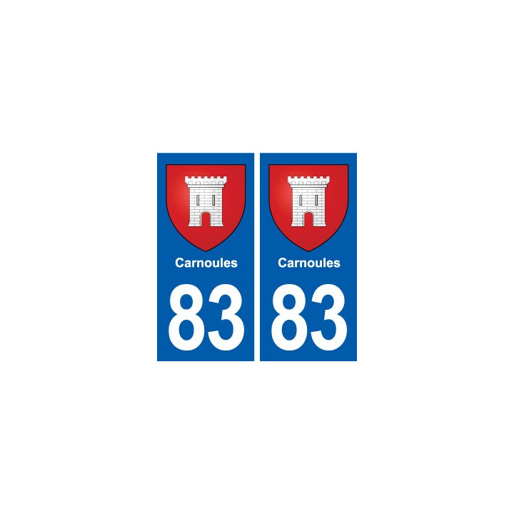 83 Carnoules blason autocollant plaque stickers ville