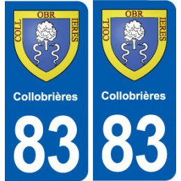 83 Collobrières blason autocollant plaque stickers ville