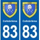 83 Collobrières blason autocollant plaque stickers ville