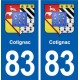 83 Cotignac blason autocollant plaque stickers ville