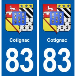 83 Cotignac blason autocollant plaque stickers ville