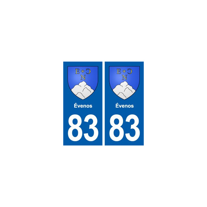 83 Évenos blason autocollant plaque stickers ville