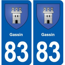 83 Gassin blason autocollant plaque stickers ville