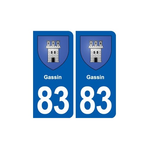 83 Gassin blason autocollant plaque stickers ville