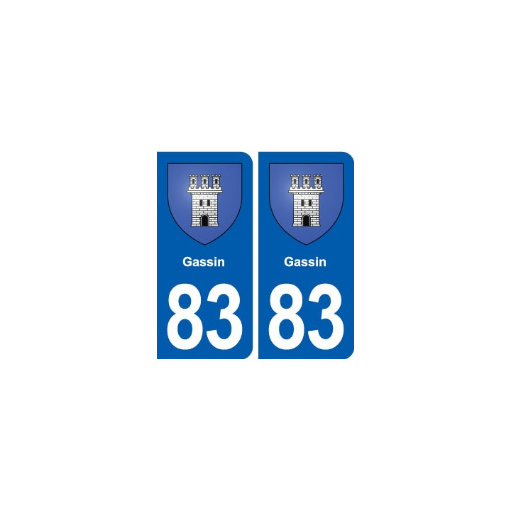 83 Gassin blason autocollant plaque stickers ville