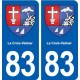 83 La Croix-Valmer blason autocollant plaque stickers ville