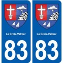 83 La Croix-Valmer blason autocollant plaque stickers ville