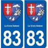 83 La Croix-Valmer blason autocollant plaque stickers ville