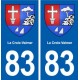 83 La Croix-Valmer blason autocollant plaque stickers ville