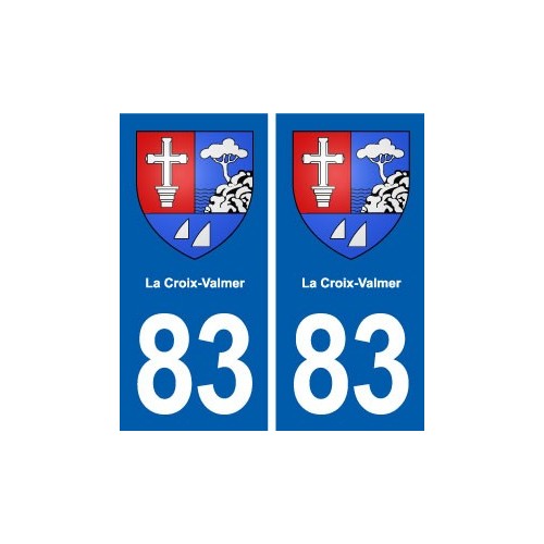 83 La Croix-Valmer blason autocollant plaque stickers ville