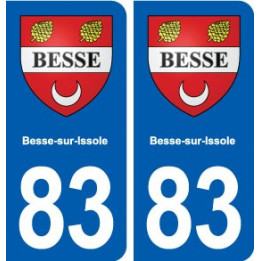 83 Besse-sur-Issole blason autocollant plaque stickers ville