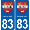 83 Besse-sur-Issole blason autocollant plaque stickers ville