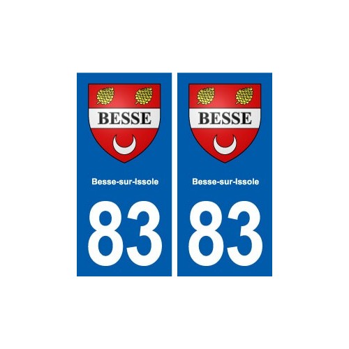 83 Besse-sur-Issole blason autocollant plaque stickers ville