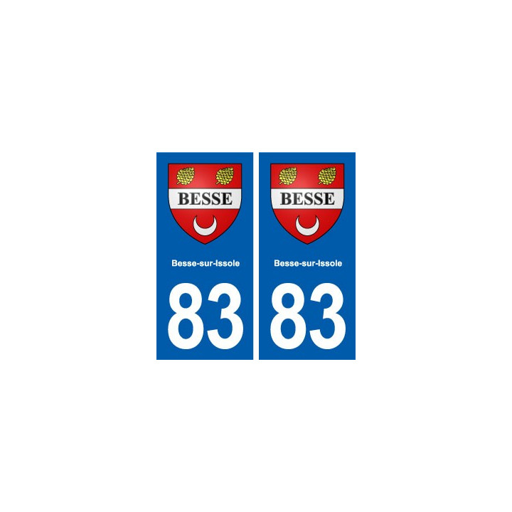 83 Besse-sur-Issole blason autocollant plaque stickers ville