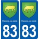 83 Flassans-sur-Issole blason autocollant plaque stickers ville
