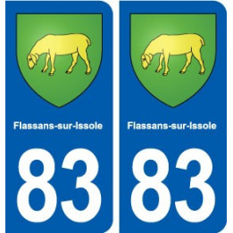 83 Flassans-sur-Issole blason autocollant plaque stickers ville