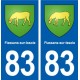 83 Flassans-sur-Issole blason autocollant plaque stickers ville