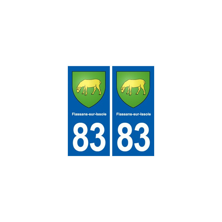 83 Flassans-sur-Issole blason autocollant plaque stickers ville