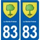 83 La Garde-Freinet blason autocollant plaque stickers ville