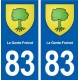 83 La Garde-Freinet blason autocollant plaque stickers ville