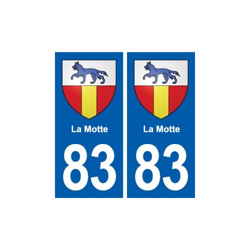 83 La Motte blason autocollant plaque stickers ville