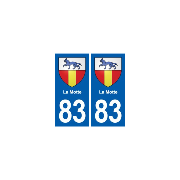 83 La Motte blason autocollant plaque stickers ville