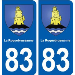 83 La Roquebrussanne blason autocollant plaque stickers ville