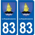 83 La Roquebrussanne blason autocollant plaque stickers ville