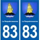 83 La Roquebrussanne blason autocollant plaque stickers ville