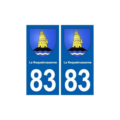 83 La Roquebrussanne blason autocollant plaque stickers ville