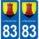 83 Le Plan-de-la-Tour blason autocollant plaque stickers ville