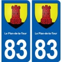 83 Le Plan-de-la-Tour blason autocollant plaque stickers ville