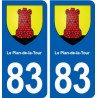 83 Le Plan-de-la-Tour blason autocollant plaque stickers ville