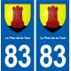 83 Le Plan-de-la-Tour blason autocollant plaque stickers ville