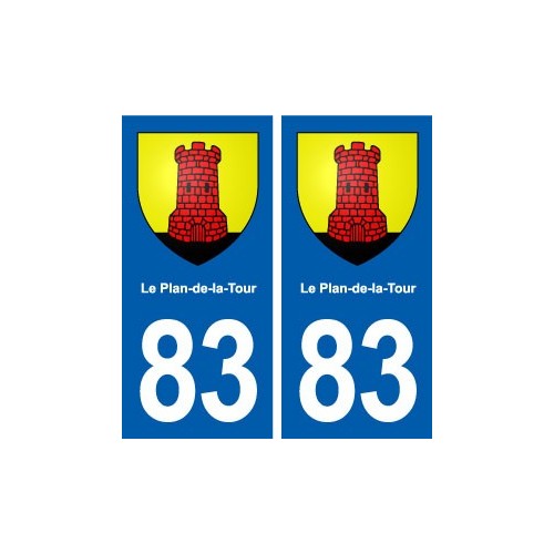 83 Le Plan-de-la-Tour blason autocollant plaque stickers ville