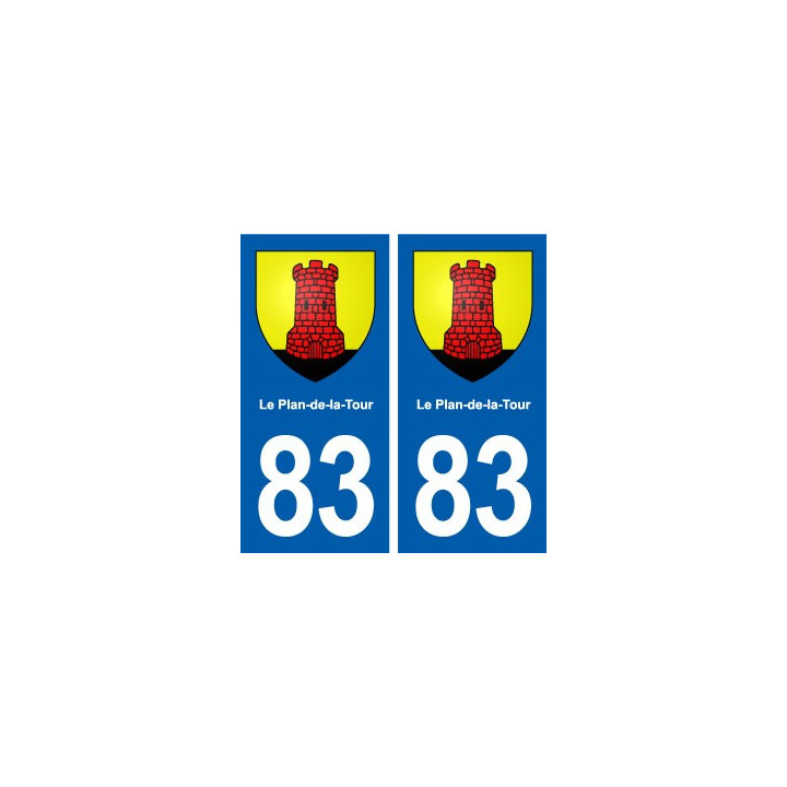 83 Le Plan-de-la-Tour blason autocollant plaque stickers ville
