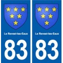 83 Le Revest-les-Eaux blason autocollant plaque stickers ville