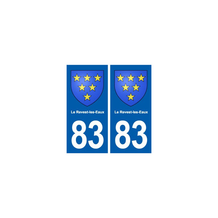 83 Le Revest-les-Eaux blason autocollant plaque stickers ville