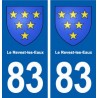 83 Le Revest-les-Eaux blason autocollant plaque stickers ville