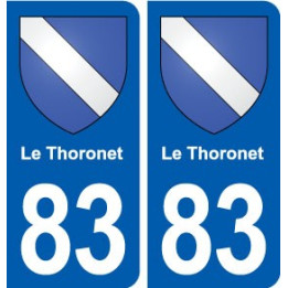 83 Le Thoronet blason autocollant plaque stickers ville