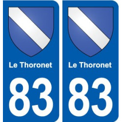 83 Le Thoronet blason autocollant plaque stickers ville