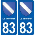 83 Le Thoronet blason autocollant plaque stickers ville