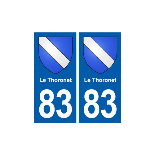 83 Le Thoronet blason autocollant plaque stickers ville
