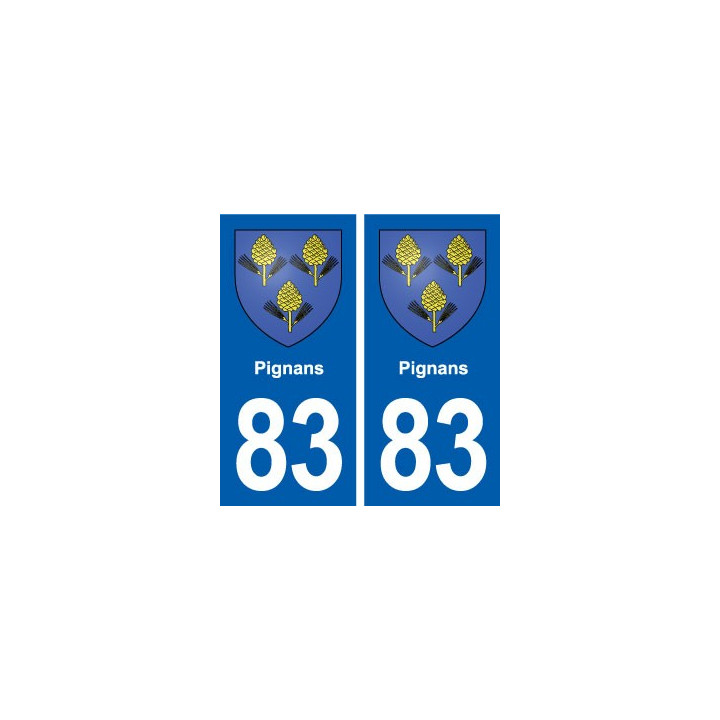 83 Pignans blason autocollant plaque stickers ville