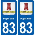 83 Puget-Ville blason autocollant plaque stickers ville