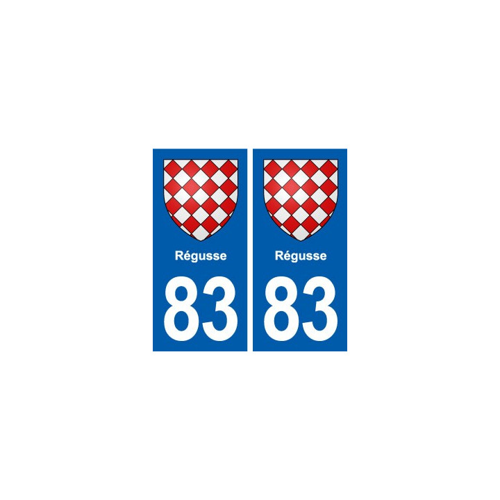 83 Régusse blason autocollant plaque stickers ville