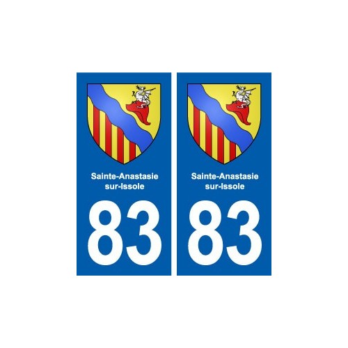 83 Sainte-Anastasie-sur-Issole blason autocollant plaque stickers ville