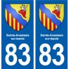 83 Sainte-Anastasie-sur-Issole blason autocollant plaque stickers ville